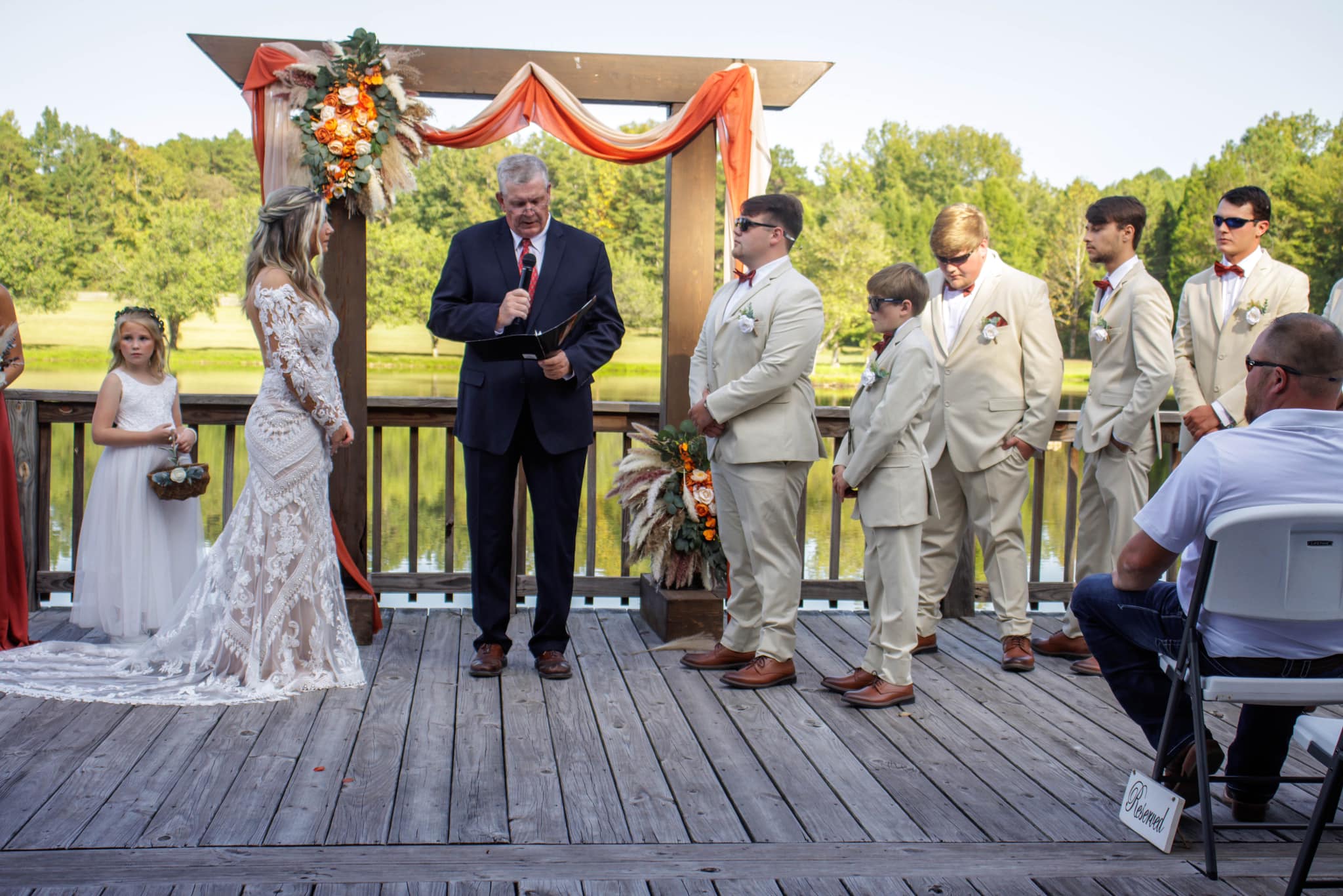 wedding officiant reads speech