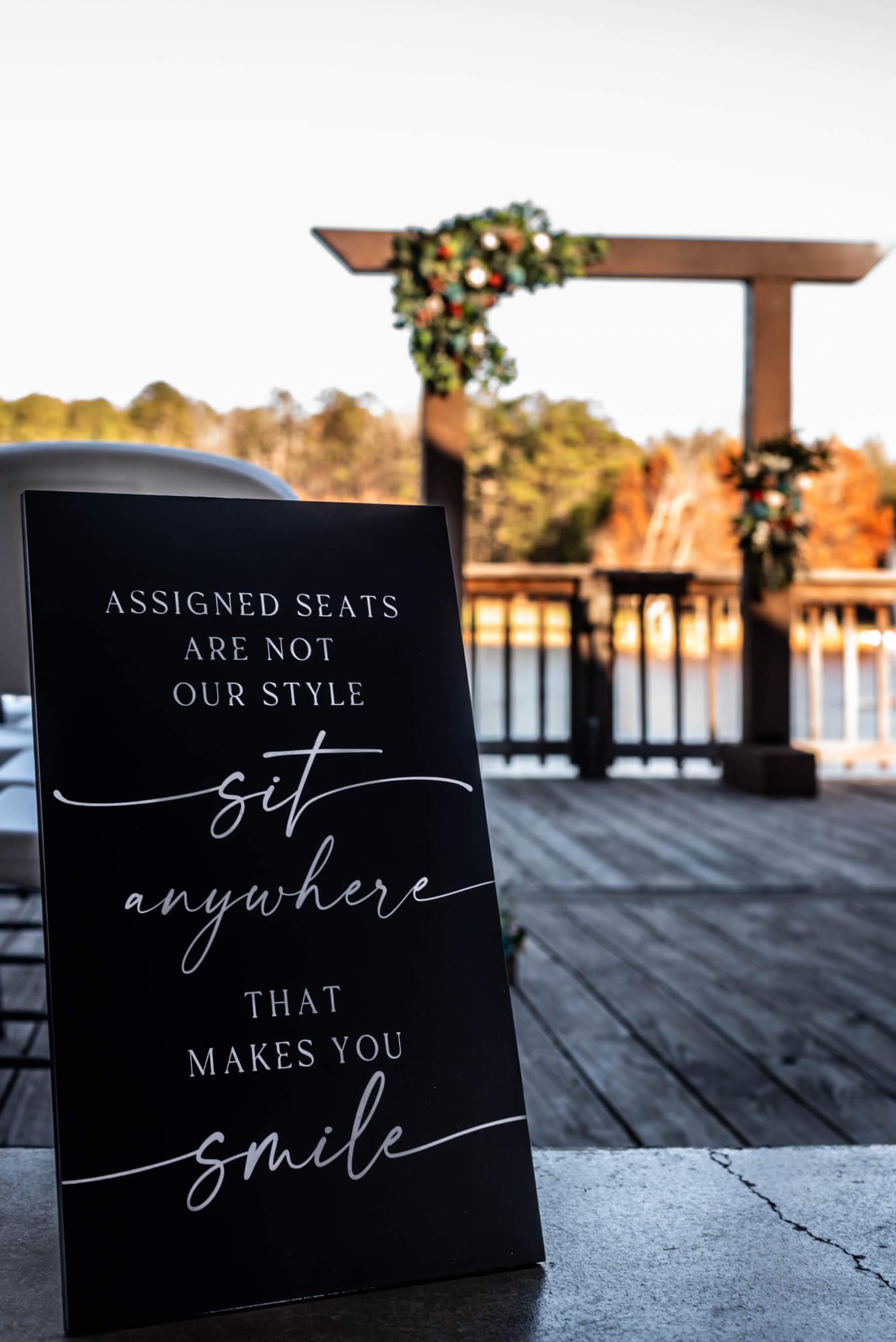 wedding ceremony seating sign