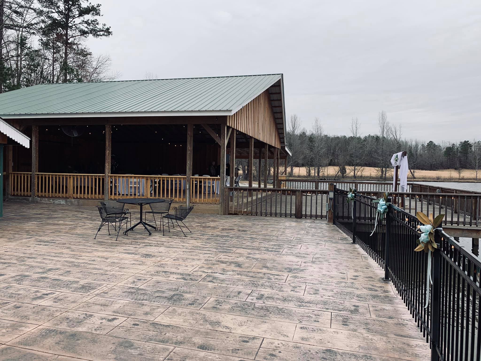 deck overlooking outdoor wedding venue